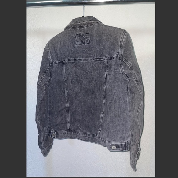 Distressed Black Jean Jacket - Picture 2 of 3